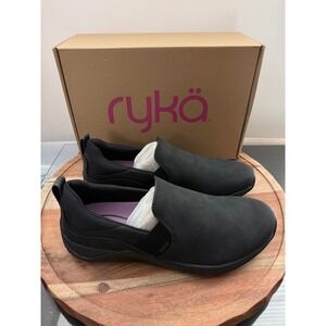 Ryka Echo Slip On Womens 8.5M Black Walking Shoes Sneakers  RE-ZORB LITE